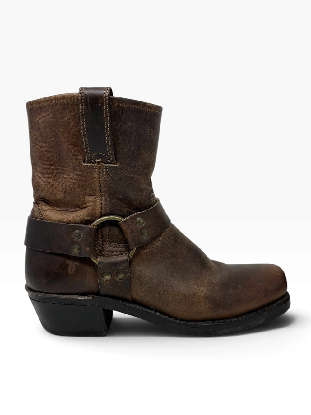 Frye Harness 8R Boots Brown Leather Moto Harness Boots Size 8